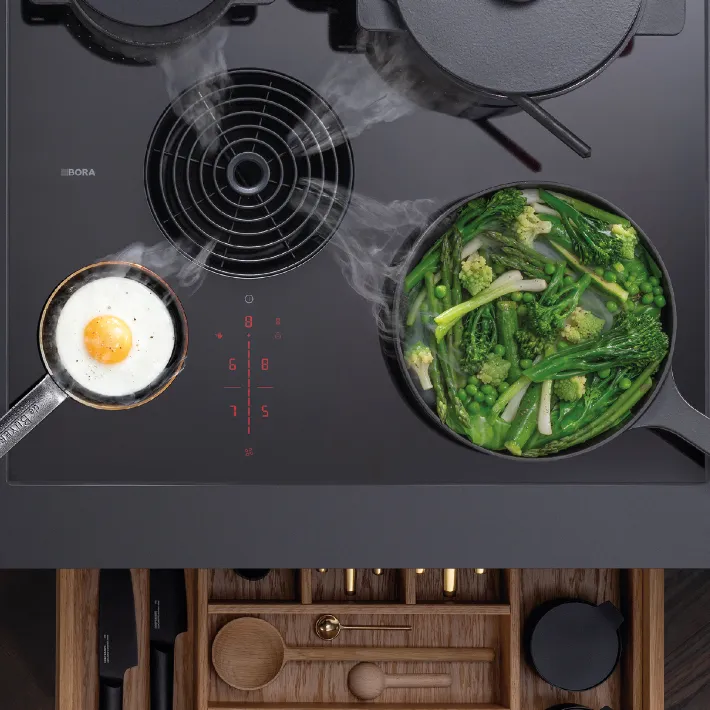 gas stovetop | bespoke kitchens carlow